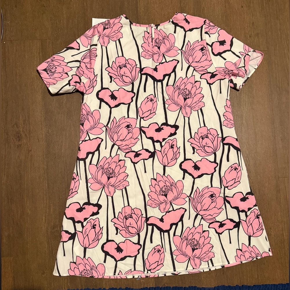 NWT Wenrine Floral Pink and White Dress - Picture 3 of 4